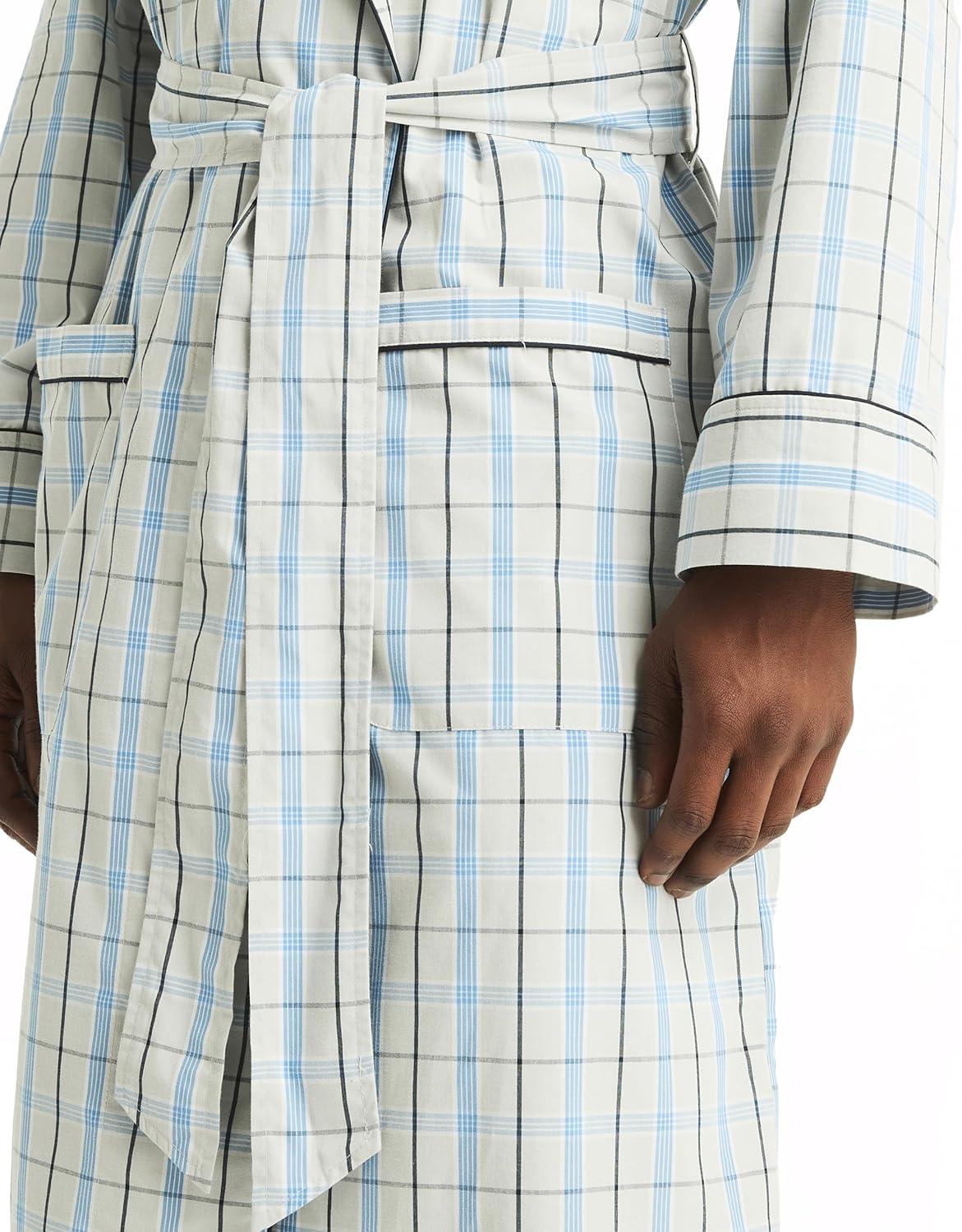 imageNautica Mens Nautica Sustainably Crafted Plaid RobeHigh Rise