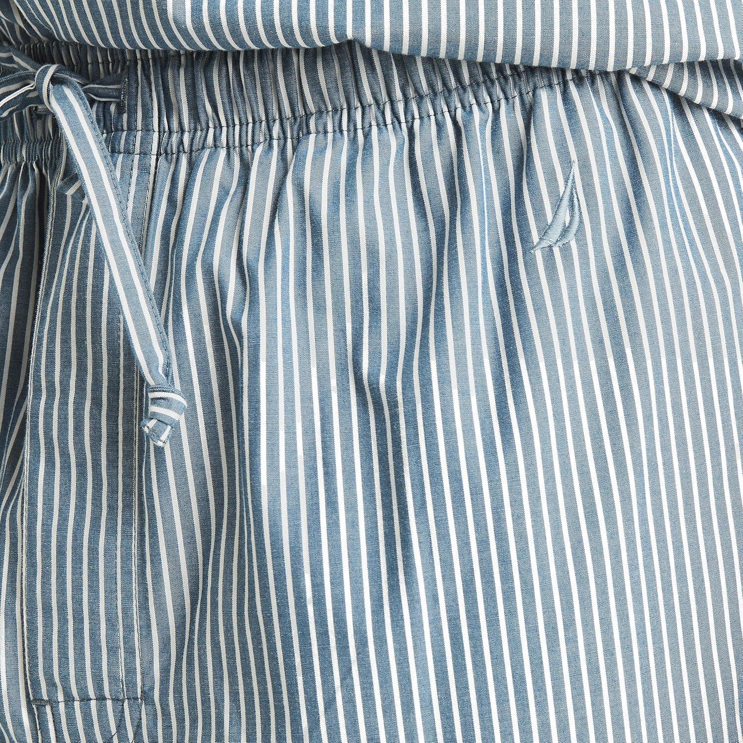 imageNautica Mens Nautica Sustainably Crafted Striped Poplin Sleep PantEnsign Blue