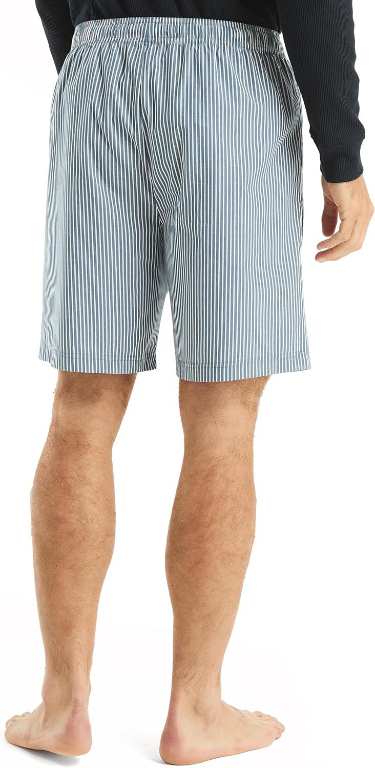 imageNautica Mens Nautica Sustainably Crafted Striped Poplin Sleep ShortEnsign Blue
