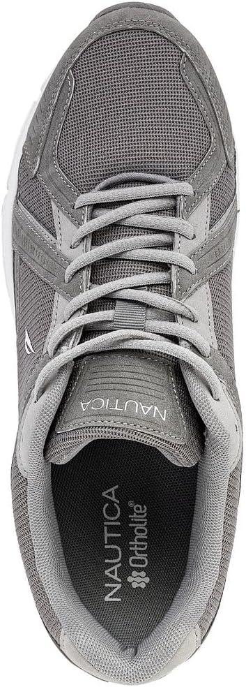 imageNautica Mens Running Sneakers Sport Fashion LaceUp Athletic Soft Shoes for Gym Tennis Men Cushioned Breathable Lightweight amp ComfortableGrey Tonal