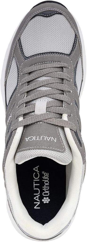 imageNautica Mens Running Sneakers Sport Fashion LaceUp Athletic Soft Shoes for Gym Tennis Men Cushioned Breathable Lightweight amp ComfortableGrey Tonalresh