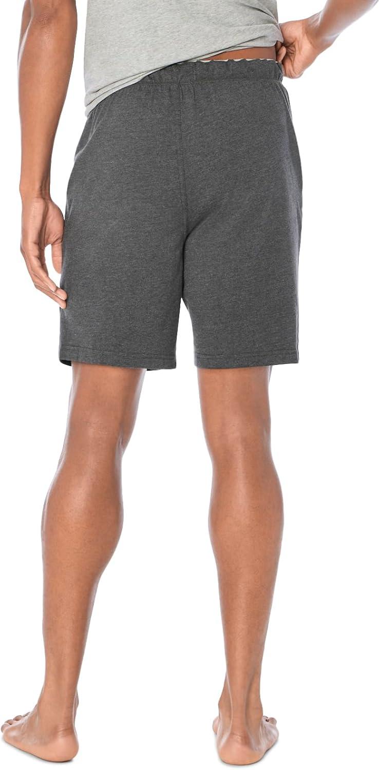imageNautica Mens Soft Knit Elastic Waistband Sleep Lounge ShortCharcoal Heather