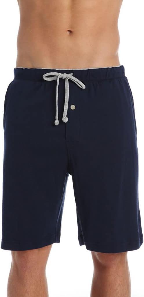 imageNautica Mens Soft Knit Elastic Waistband Sleep Lounge ShortGrey Heather