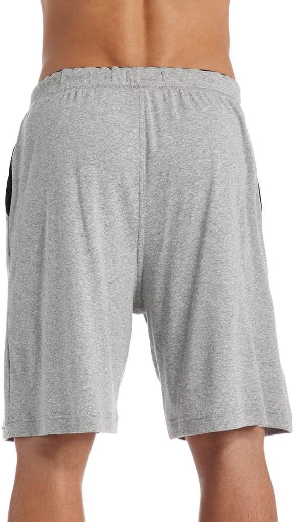 imageNautica Mens Soft Knit Elastic Waistband Sleep Lounge ShortTrue Black