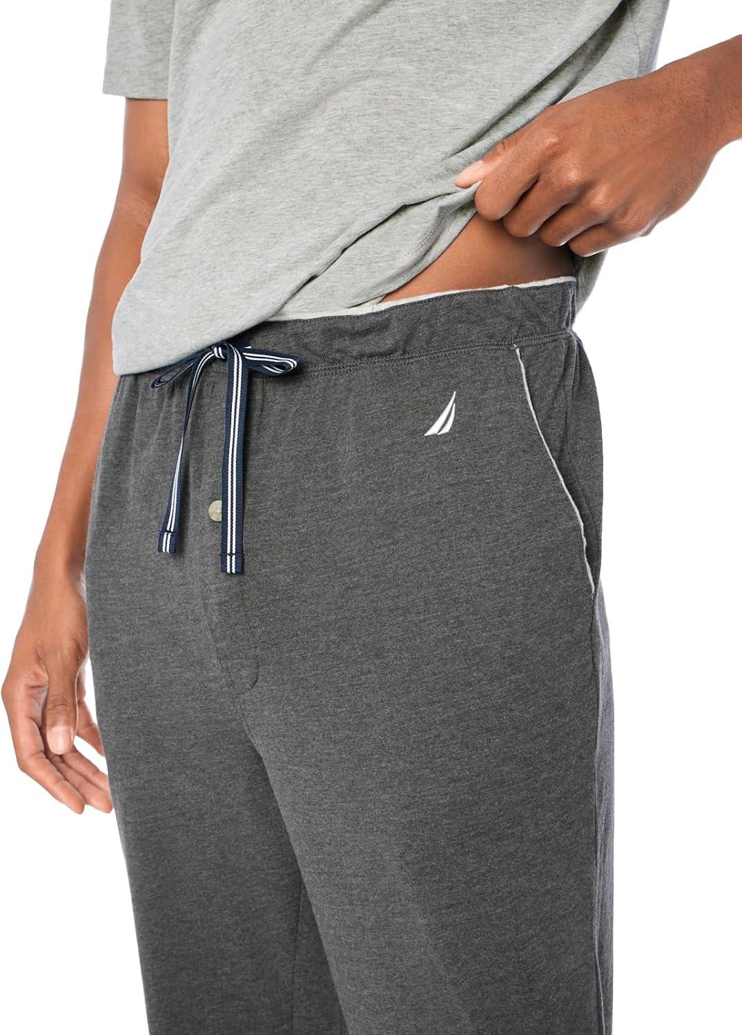 imageNautica Mens Soft Knit Sleep Lounge PantCharcoal Heather