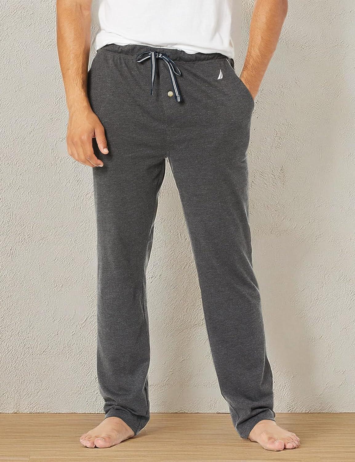 imageNautica Mens Soft Knit Sleep Lounge PantCharcoal Heather