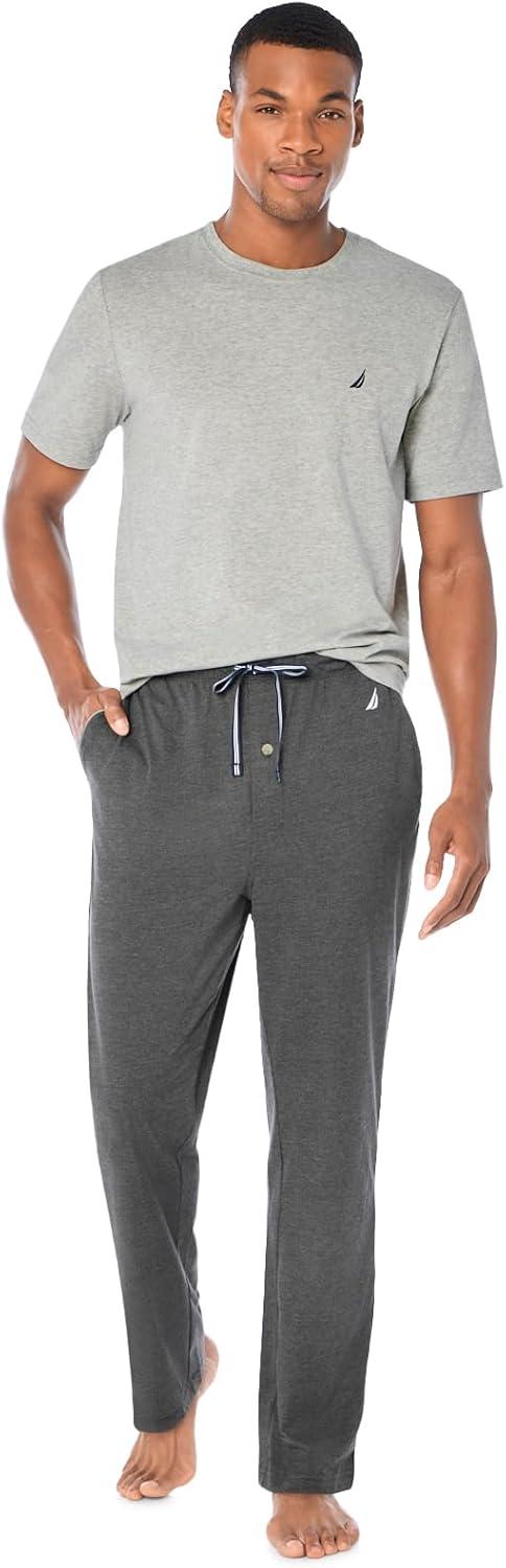 imageNautica Mens Soft Knit Sleep Lounge PantCharcoal Heather