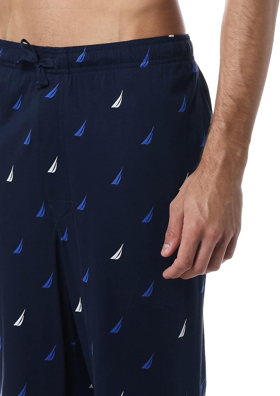 imageNautica Mens Soft Knit Sleep Lounge PantNavy Logo