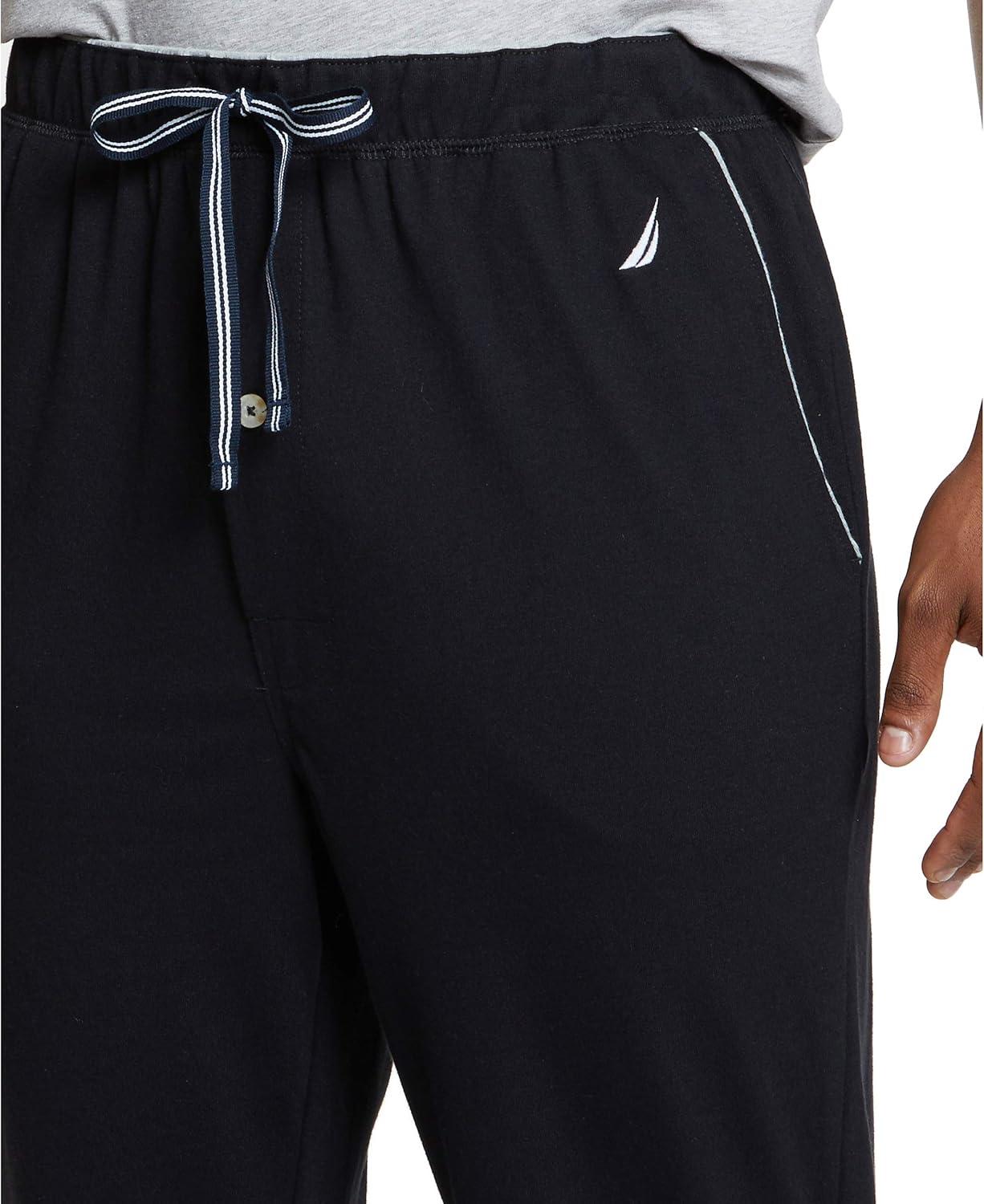 imageNautica Mens Soft Knit Sleep Lounge PantTrue Black