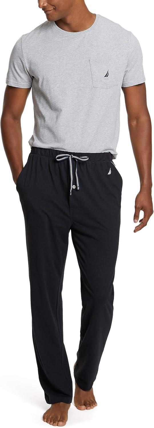 imageNautica Mens Soft Knit Sleep Lounge PantTrue Black