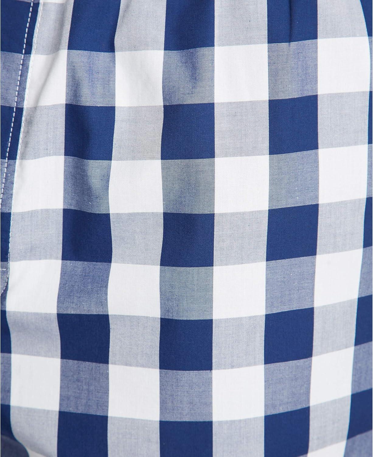 imageNautica Mens Soft Woven 100 Cotton Elastic Waistband Sleep Pajama PantBlue Depths