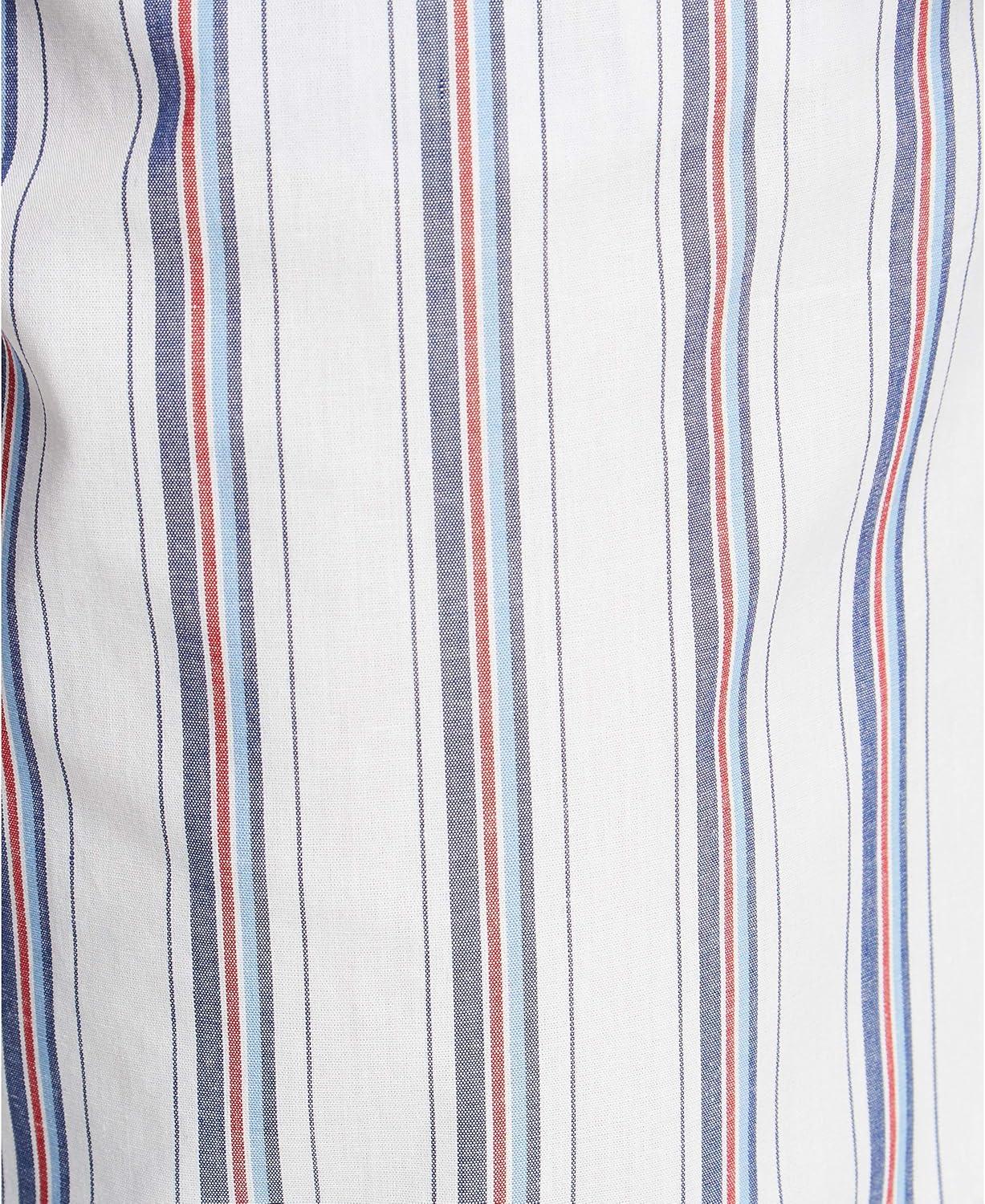 imageNautica Mens Soft Woven 100 Cotton Elastic Waistband Sleep Pajama PantBright White