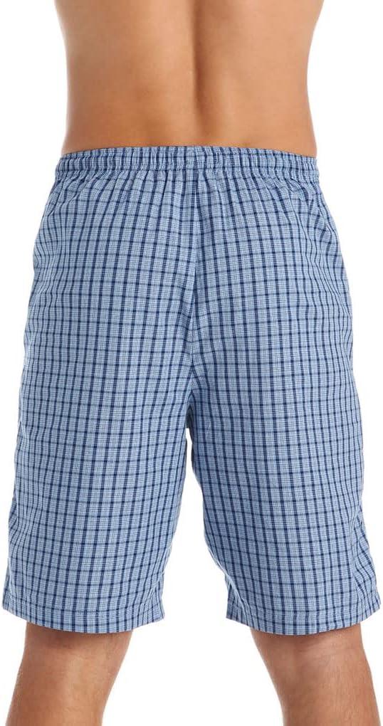 imageNautica Mens Soft Woven 100 Cotton Elastic Waistband Sleep Pajama ShortFrench Blue