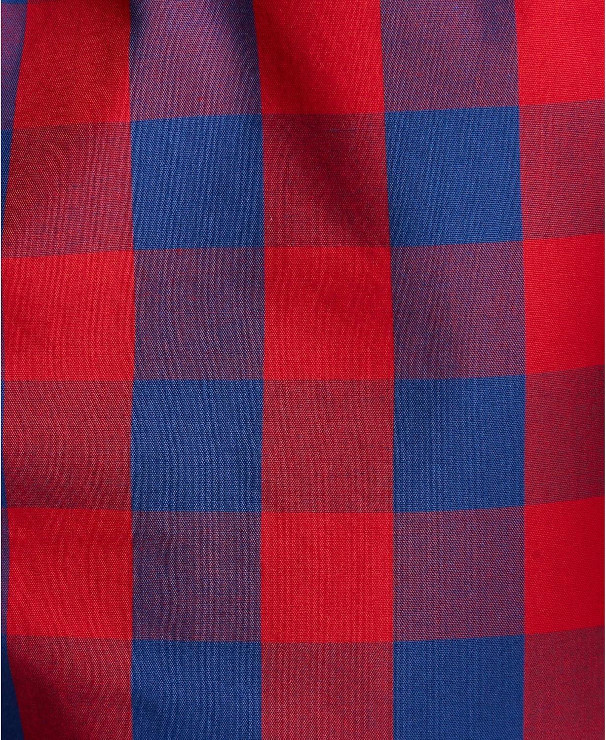 imageNautica Mens Soft Woven 100 Cotton Elastic Waistband Sleep Pajama ShortNautica Red