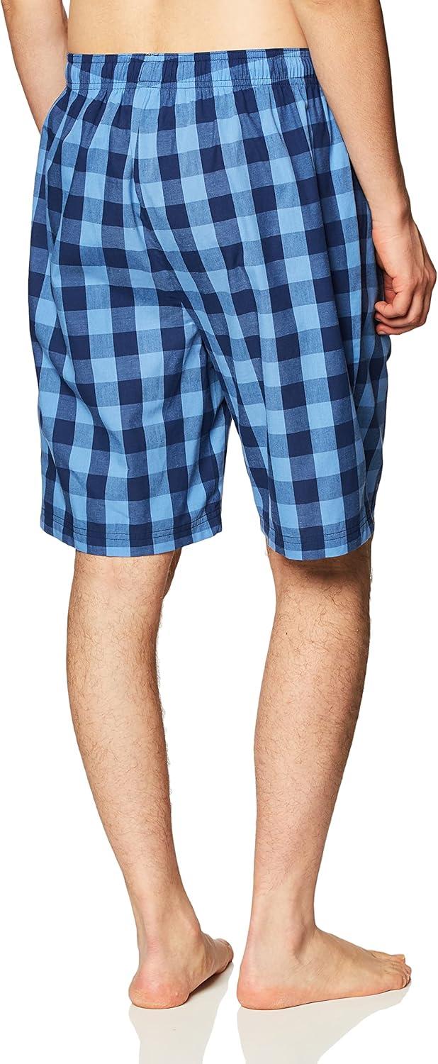 imageNautica Mens Soft Woven 100 Cotton Elastic Waistband Sleep Pajama ShortNavy