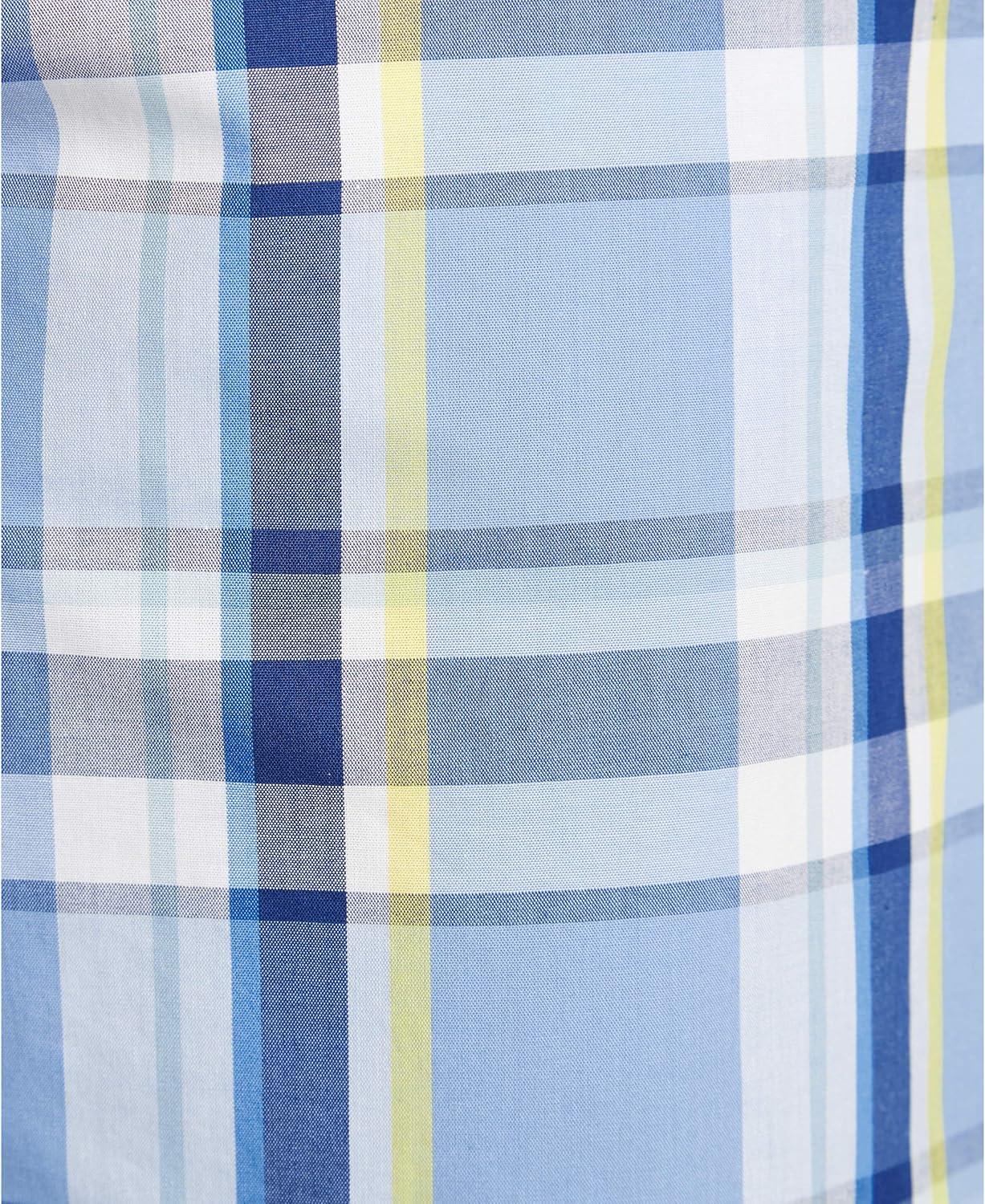 imageNautica Mens Soft Woven 100 Cotton Elastic Waistband Sleep Pajama ShortSky Blue