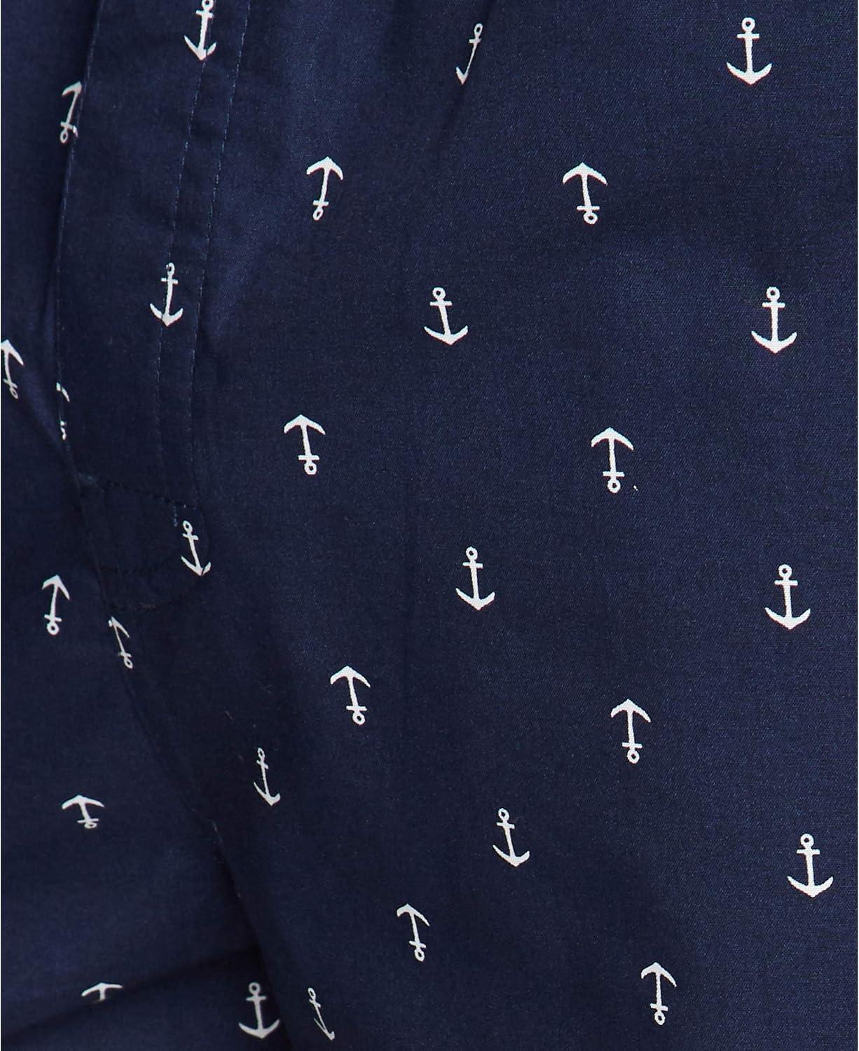 imageNautica Mens Soft Woven 100 Cotton Elastic Waistband Sleep Pajama ShortTrue Navy