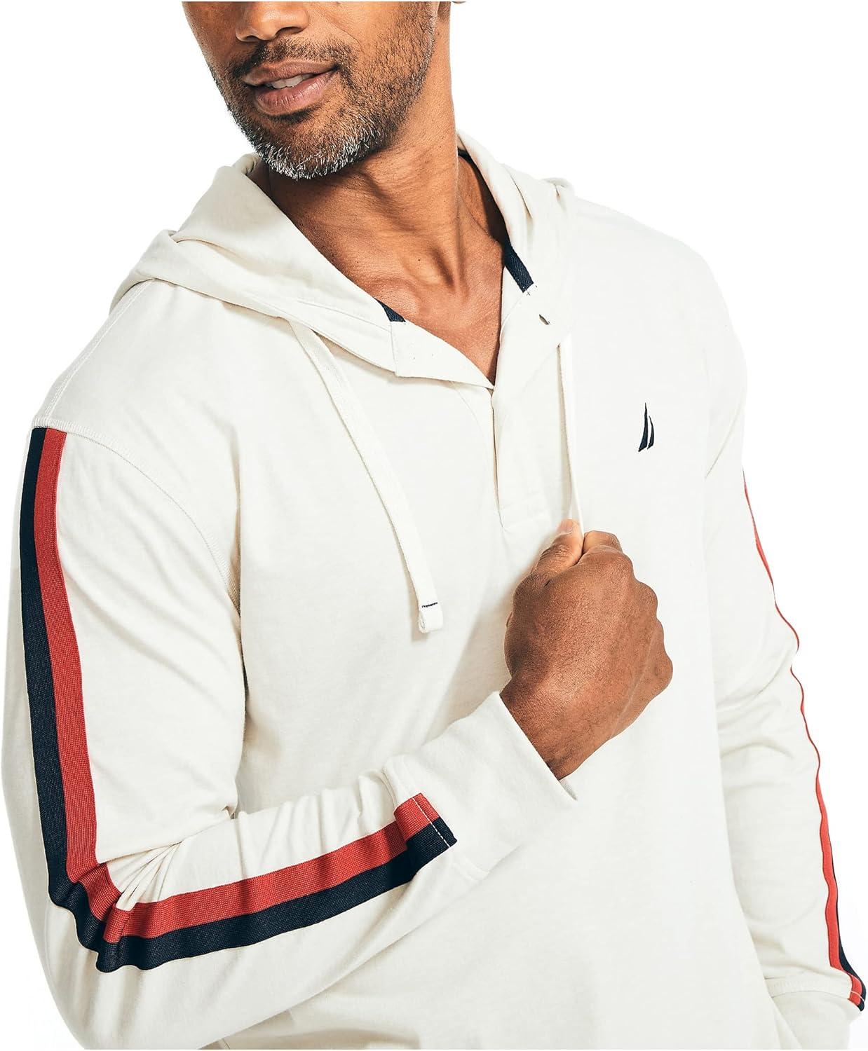 imageNautica Mens Sustainably Crafted Pullover HoodieOatmeal Heather