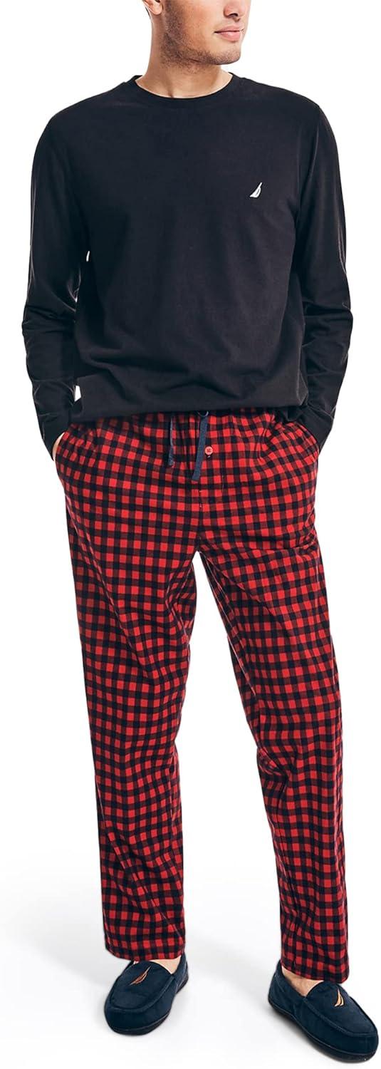 imageNautica Mens Sustainably Crafted Sleep PantNautica Red
