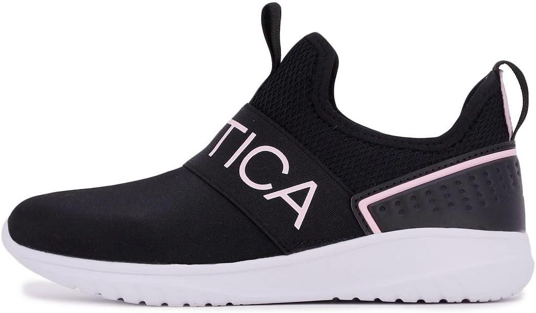 imageNautica Youth Girls SlipOn Athletic Sneakers Stylish Running and Tennis Shoes for Little and Big KidsAloiseblack Peony