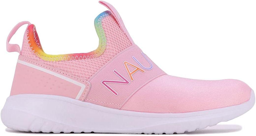 imageNautica Youth Girls SlipOn Athletic Sneakers Stylish Running and Tennis Shoes for Little and Big KidsAloisepeony Rainbow