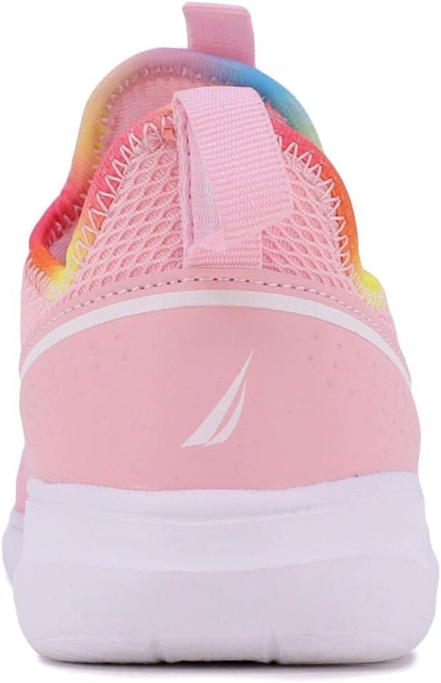 imageNautica Youth Girls SlipOn Athletic Sneakers Stylish Running and Tennis Shoes for Little and Big KidsAloisepeony Rainbow
