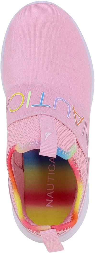 imageNautica Youth Girls SlipOn Athletic Sneakers Stylish Running and Tennis Shoes for Little and Big KidsAloisepeony Rainbow