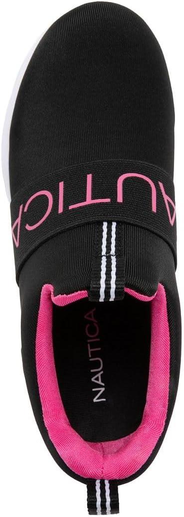 imageNautica Youth Girls SlipOn Athletic Sneakers Stylish Running and Tennis Shoes for Little and Big KidsBlack