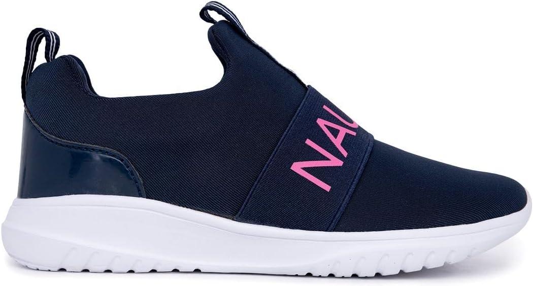 imageNautica Youth Girls SlipOn Athletic Sneakers Stylish Running and Tennis Shoes for Little and Big KidsNavyPink