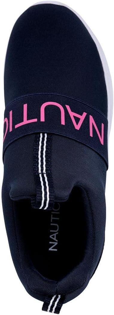 imageNautica Youth Girls SlipOn Athletic Sneakers Stylish Running and Tennis Shoes for Little and Big KidsNavyPink