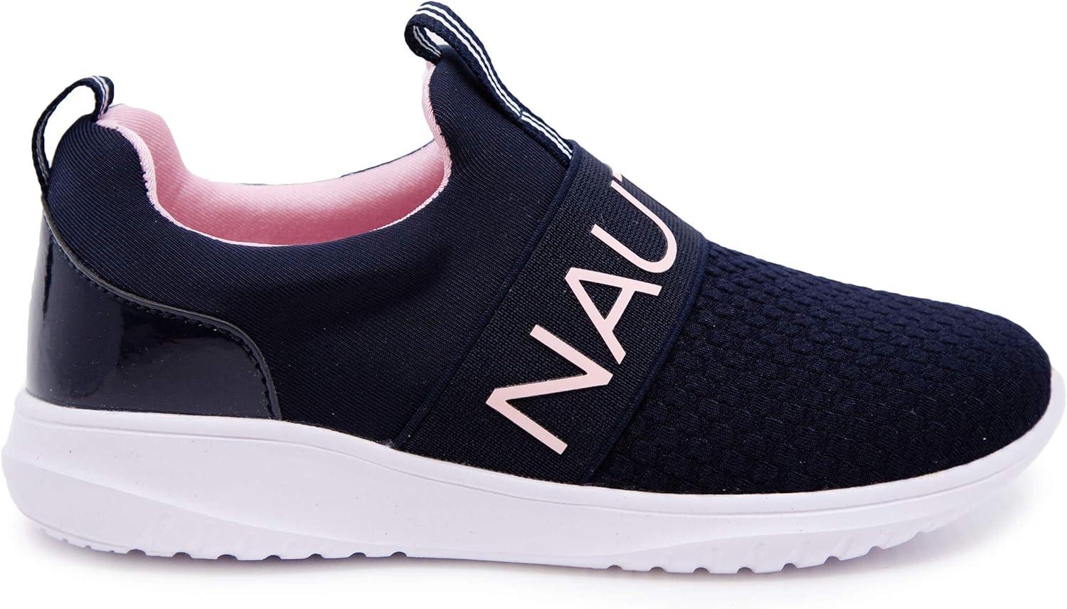 imageNautica Youth Girls SlipOn Athletic Sneakers Stylish Running and Tennis Shoes for Little and Big KidsNavyPink