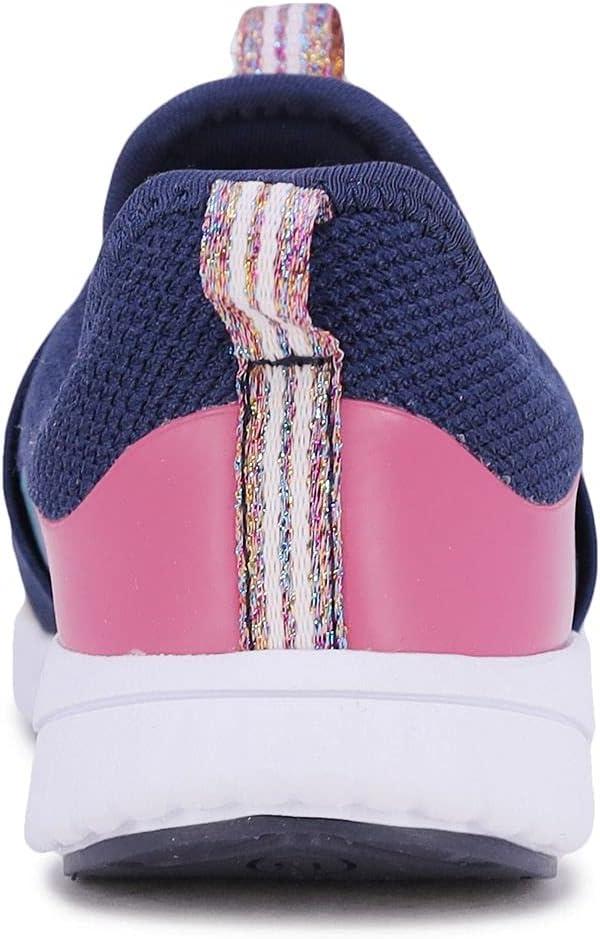 imageNautica Youth Girls SlipOn Athletic Sneakers Stylish Running and Tennis Shoes for Little and Big KidsTuvanavy Rainbow