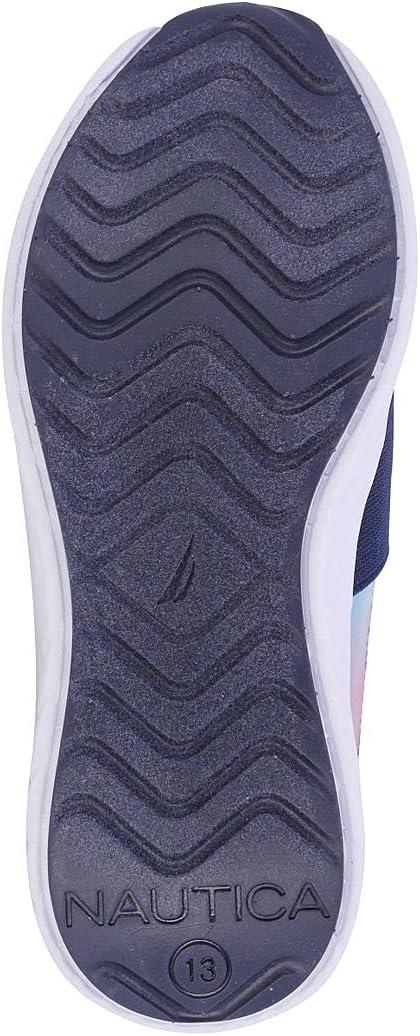 imageNautica Youth Girls SlipOn Athletic Sneakers Stylish Running and Tennis Shoes for Little and Big KidsTuvanavy Rainbow