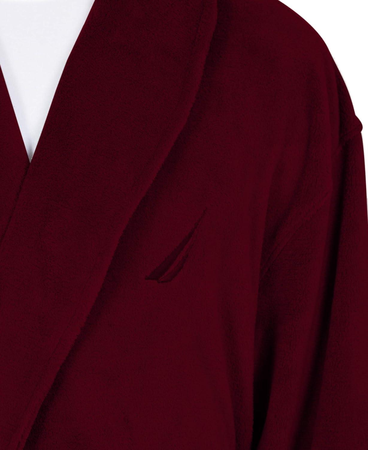 imageNautica tweed plush hooded robeBurgundy