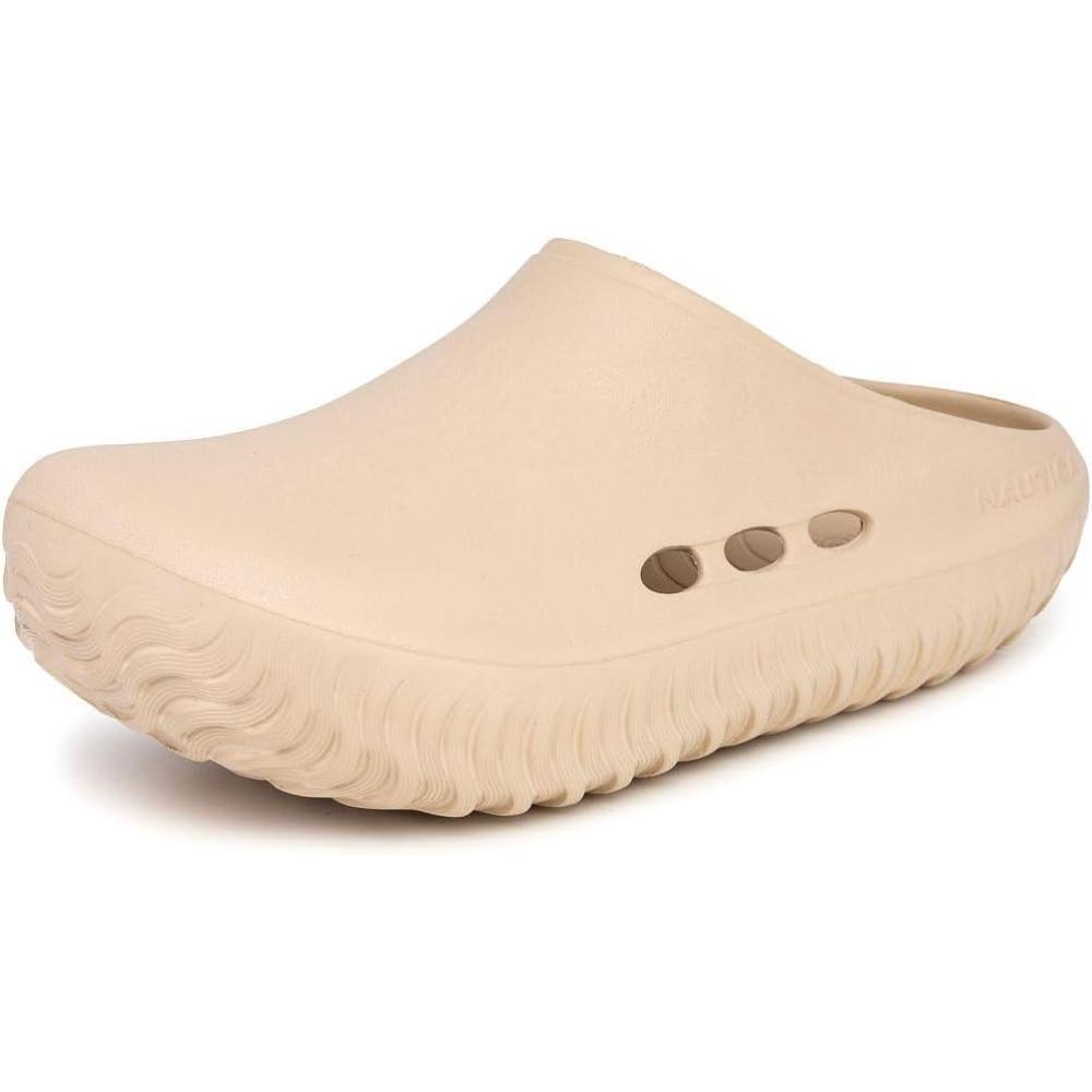 imageNautica Mens Clogs Athletic Sports Sandal SlipOn with Adjustable Back Strap Water ShoesFuzzy Slippers River EdgeDeclankhaki