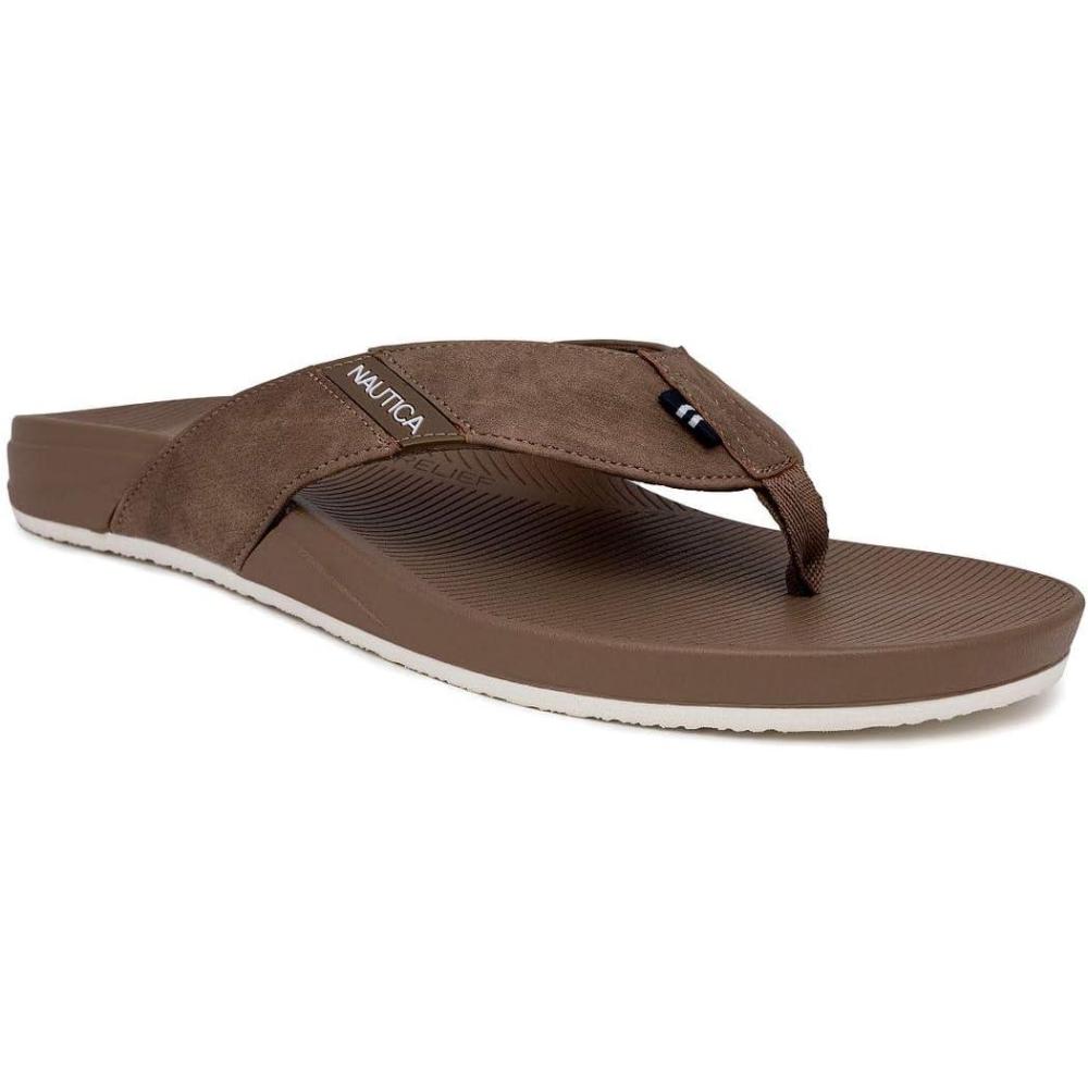 imageNautica Mens Flip Flop Beach Sandal Boat Slide Water SlippersToffeewelsey