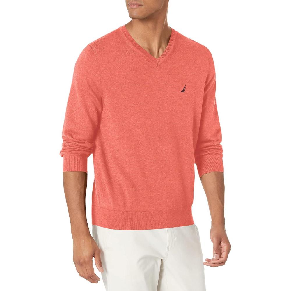 imageNautica Mens Nautica Navtech VNeck SweaterCruise Heather