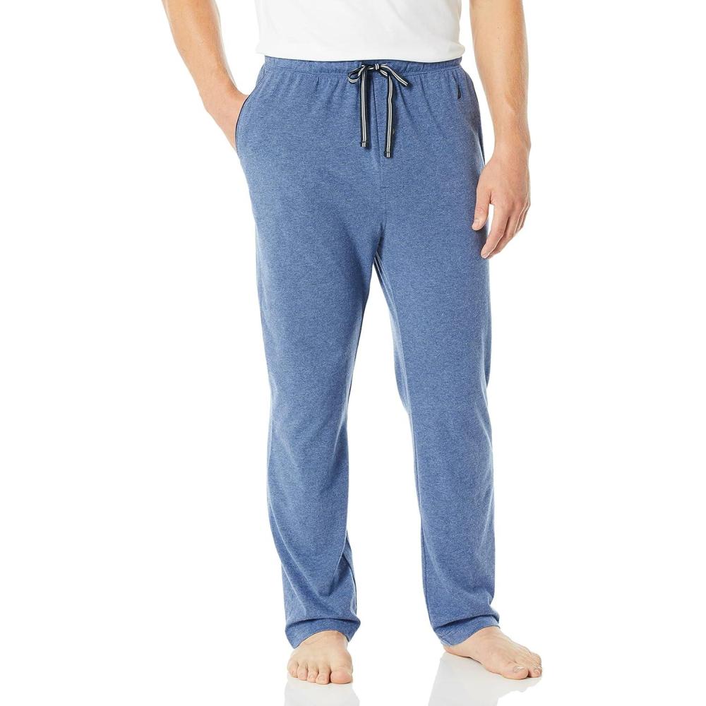 imageNautica Mens Soft Knit Sleep Lounge PantBlue Indigo Heather
