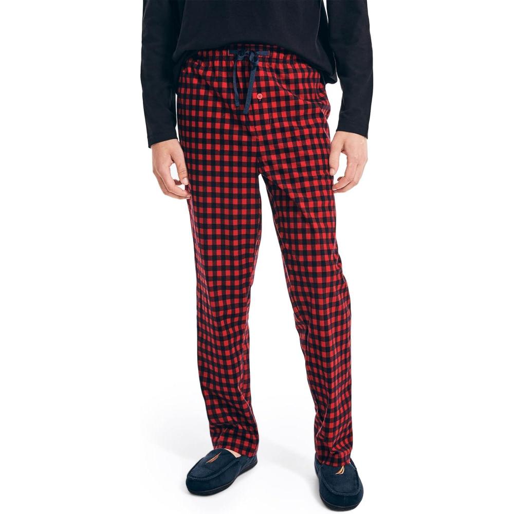 imageNautica Mens Sustainably Crafted Sleep PantNautica Red