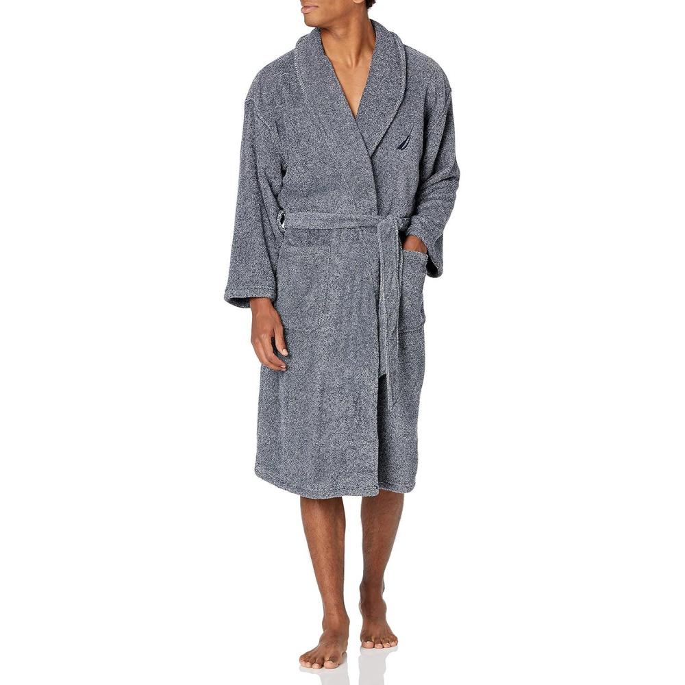 imageNautica tweed plush hooded robeNavy Kr06f7