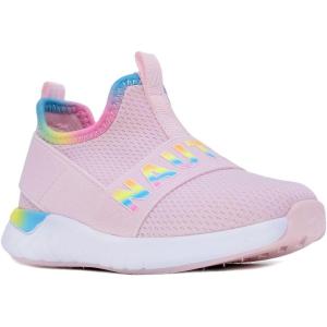 Nautica Girls’ Slip-On Sneaker – Athletic Running Kids’ Shoe for Walking, Running, Tennis, and Sports (Toddler/Little Kid)(Blush White Gradient)