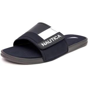 Nautica Men’s Athletic Slide Sandal, Adjustable Straps, Comfort Slip-On(Grey)