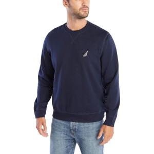 Nautica Men’s Basic Crew Neck Fleece Sweatshirt(Navy)