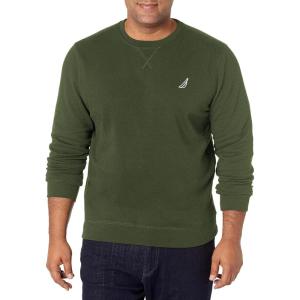Nautica Men’s Basic Crew Neck Fleece Sweatshirt(Pine Forest)