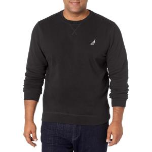 Nautica Men’s Basic Crew Neck Fleece Sweatshirt(True Black)