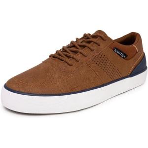 Nautica Men’s Classic Lace-Up Boat Shoes Low Top Fashion Sneaker – Stylish and Comfortable Casual Shoe(Tan Navy)