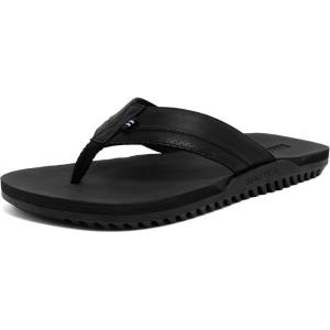 Nautica Men’s Flip Flop, Beach Sandal, Boat Slide, Water Slippers(Black-friedrich)
