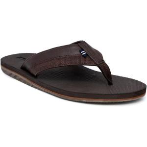 Nautica Men’s Flip Flop, Beach Sandal, Boat Slide, Water Slippers(Chocolate Mono-clarkson 2)