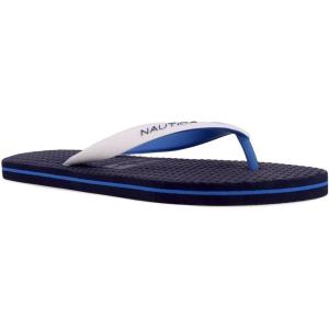 Nautica Men’s Flip Flop, Beach Sandal, Boat Slide, Water Slippers(Jiren-navy White)