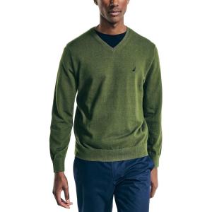 Nautica Men’s Nautica Navtech V-Neck Sweater(Chive)